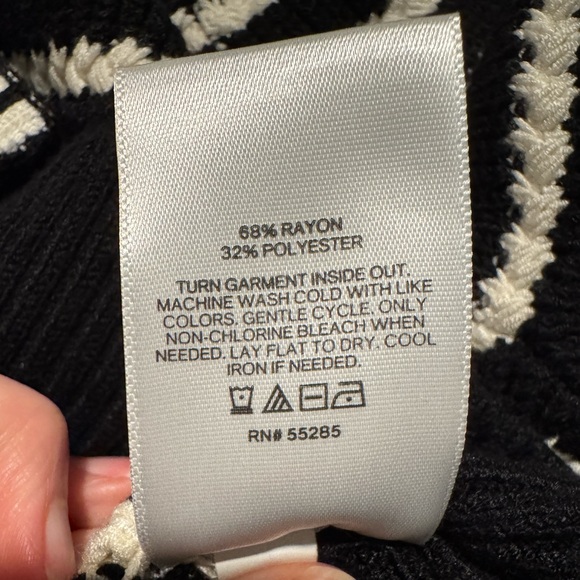 Express Striped Bow Cardigan - Picture 7 of 9